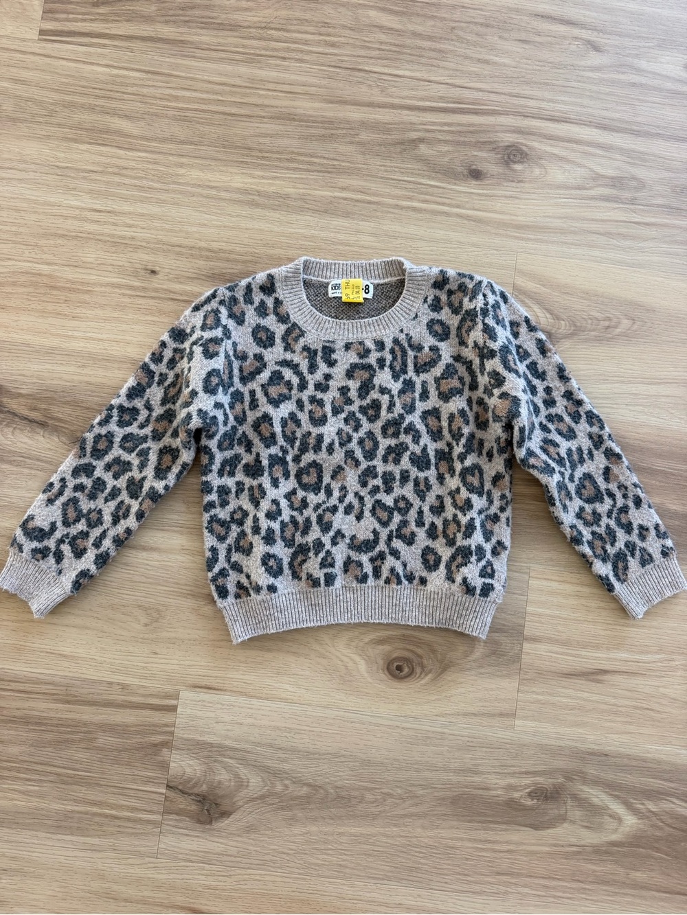 Cotton On Kids Leopard Sweater in Beige, Black & Brown